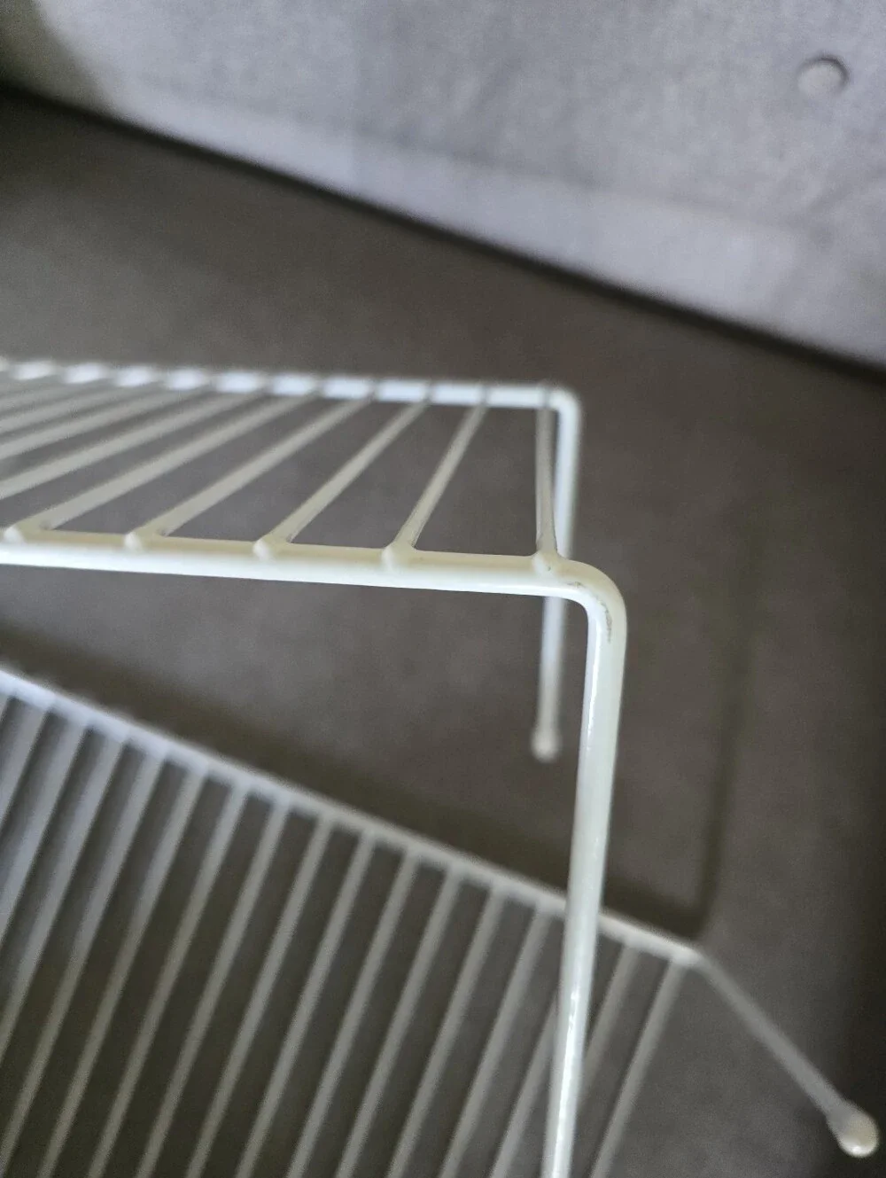 TWO White Metal Wire Shelf Organizer Organize Shelves